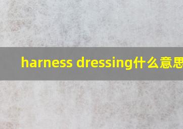 harness dressing什么意思啊